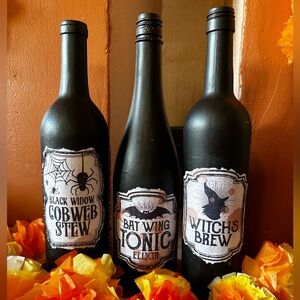 Handmade Decorative Halloween Potion Bottles